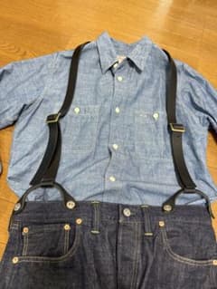 tcbジーンズ 20s 等 レザーサスペンダー ブラック 真鍮金具 - メルカリ