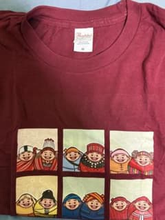 Printstar 半袖Tシャツ バーガンディ 民族衣装イラスト M - 2