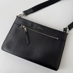 【美品】近年モデル　ポールスミス　ストローグレインレザー ショルダーバッグ 極美品】近年モデル ポールスミス ストローグレインレザー ショルダー