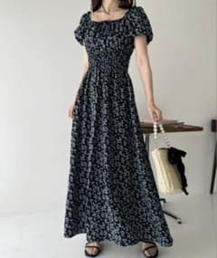 美品oneafteranother NICECLAUPシャーリング半袖ワンピースのサムネイル
