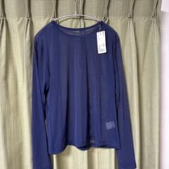 ネイビー 長袖 Tシャツ 3XLのサムネイル