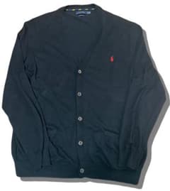 美品　Polo Ralph Lauren BLACK カーディガン XXL 美品 Polo Ralph Lauren BLACK カーディガン XXL - メルカリ
