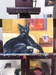 アクリル画 猫  動物 絵画のサムネイル
