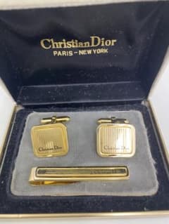 ✨Christian Dior✨ タイピン カフスセット ロゴ 刻印ヴィンテージ