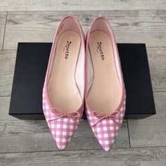 Repetto ブリジット ピンクチェック 41 - メルカリ