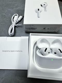 Apple AirPods 4 本体、箱あり 保証付】Apple AirPods 4 本体+ケース、追加Type-Cケーブル - メルカリ