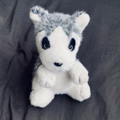 犬 シベリアンハスキー　ぬいぐるみ 昭和レトロ　大型　日本製 シベリアンハスキー 犬のぬいぐるみ 昭和レトロ - メルカリ