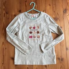 mezzo piano チョコレート刺繍 長袖カットソー 140㎝のサムネイル