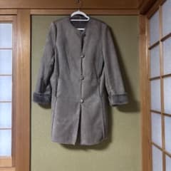 フェイクムートンコート グレー系 ノーカラーのサムネイル
