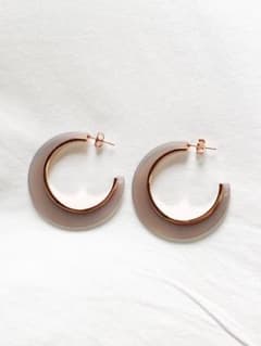【ステラハリウッド】Vintage Gem Stone シンプルフープピアスのサムネイル