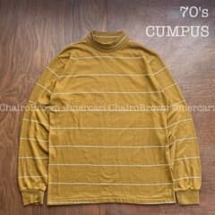70s CAMPUS ビンテージ ボーダー LS カットソー シングルステッチ 