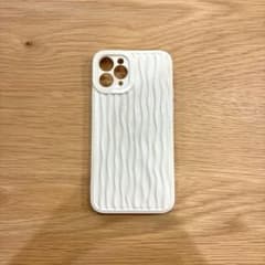 iPhone用 ウェーブデザイン ソフトケース ホワイトのサムネイル
