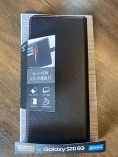 Galaxy S20 5G 手帳型ケース シンプル マグネット ブラック/レッドのサムネイル