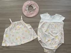 水玉ロンパース・いちごのスタイ セットのサムネイル