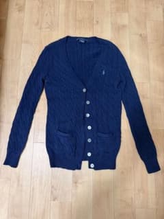 [美品]Polo Ralph Laurenケーブルニット Vネック カーディガンのサムネイル