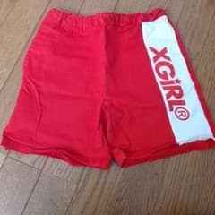 X-girl ハーフパンツ レッド 140cmのサムネイル