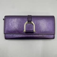 美品✨希少 グッチ 長財布 ホースビット シボ革 オールレザー 紫 パープル 美品✨希少 グッチ 長財布 ホースビット シボ革 オールレザー 紫