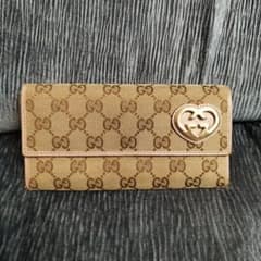 Gucci GGパターン 長財布 ベージュ - メルカリ