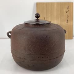 茶釜 炉釜　萬代屋釜　敬典作 茶釜 炉釜 萬代屋釜 敬典作 - メルカリ