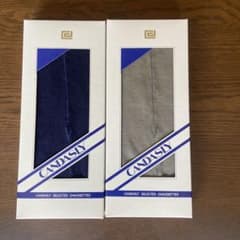 CANDASLY 靴下　2足　新品、未使用　グレー ・ネイビー　箱入りのサムネイル