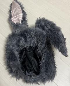 ウサギ耳コスチューム グレー　仮装　うさぎのサムネイル