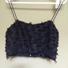 CAPRICIEUX LE'MAGE フリンジ 黒 ビスチェのサムネイル