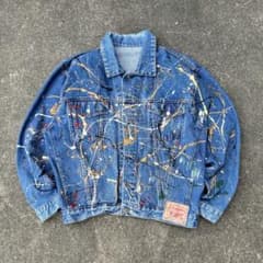 再構築 Levi’s 1点もの ペイント加工 Gジャン L-XL ブリーチ加工 再構築 Levi's 1点もの ペイント加工 Gジャン L-XL ブリーチ加工