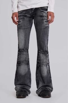 Jaded London Washed Black Bootcut Jeansのサムネイル