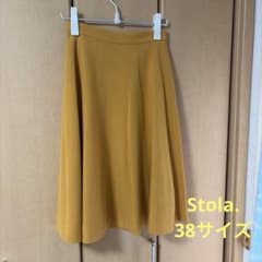 Stola.山吹色フレアースカートミモレ丈38サイズのサムネイル