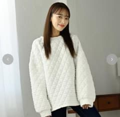 近藤千尋　キルティングトップス　白Lのサムネイル