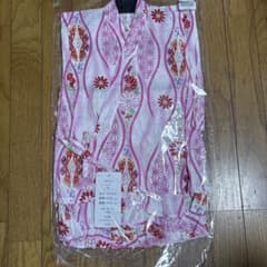 新品 浴衣ドレス 120 兵児帯セット ピンク 蝶 花柄 女の子 キッズ お祭りのサムネイル