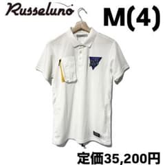 訳あり】 ラッセルノ ゴルフ シガー ポケット ポロシャツ ホワイト M 4