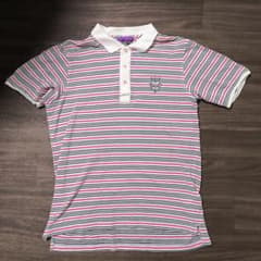 BEAMS GOLF ストライプ ポロシャツ Mのサムネイル