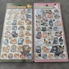 正規品！和柄　猫ちゃん　わんちゃん　ボンボンドロップシールのサムネイル