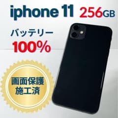 iPhone 11 黒 256GB SIMフリー バッテリー100% 特典付のサムネイル