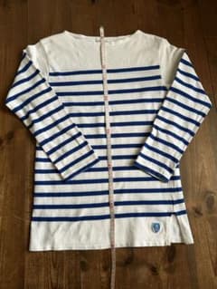 ORCIVAL 長袖 ボーダーカットソー ホワイト×ブルー