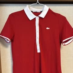 ラコステ LACOSTE ポロワンピース 赤のサムネイル