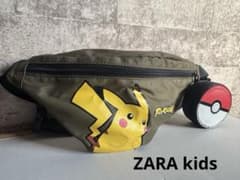 ZARA 포켓몬 피카츄 보디 백 올리브 그린
