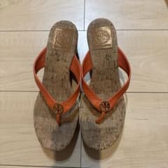 TORY BURCH ウェッジソール サンダル オレンジのサムネイル