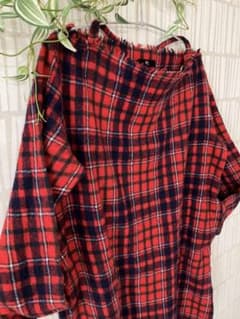 45rpmウール100%チェック柄赤✖️ネイビーチュニックワンピースサイズ3 45rpmウール100%チェック柄赤✖️ネイビーチュニックワンピースサイズ3