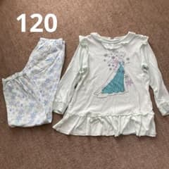 ベルメゾン 120cm長袖パジャマ アナと雪の女王　(エルサ)グリーンのサムネイル