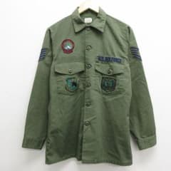 80sUSA製　USエアフォースミリタリー シャツ  80s グリーンのサムネイル