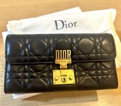 極美品】Dior ディオール アディクト 長財布 カナージュ 黒 袋付 