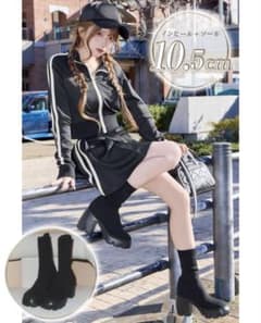 Rady インヒール ソックスブーツ ブラック 10.5cmヒール