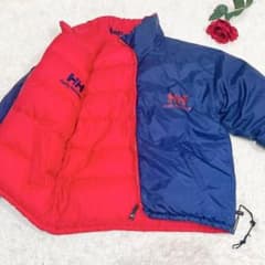 極美品✨ HELLY HANSEN ダウンジャケット リバーシブル 青 赤 - メルカリ