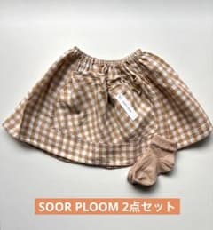 soor ploom スカート チェック ソーアプルーム 靴下 4y 104cm - メルカリ