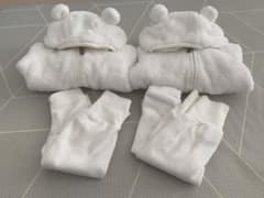 (最終値下げ500円お値下げ中) 双子服④ 2-4M フリース素材上下セットのサムネイル