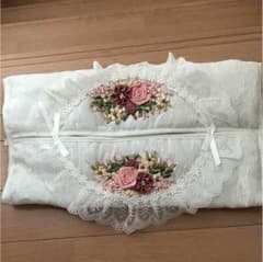 レースお花 ティッシュボックスカバーのサムネイル
