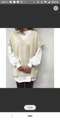 ニットベスト ロンＴのサムネイル
