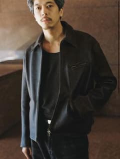 LIDNM VINTAGE WASHED LEATHER ZIP L - メルカリ